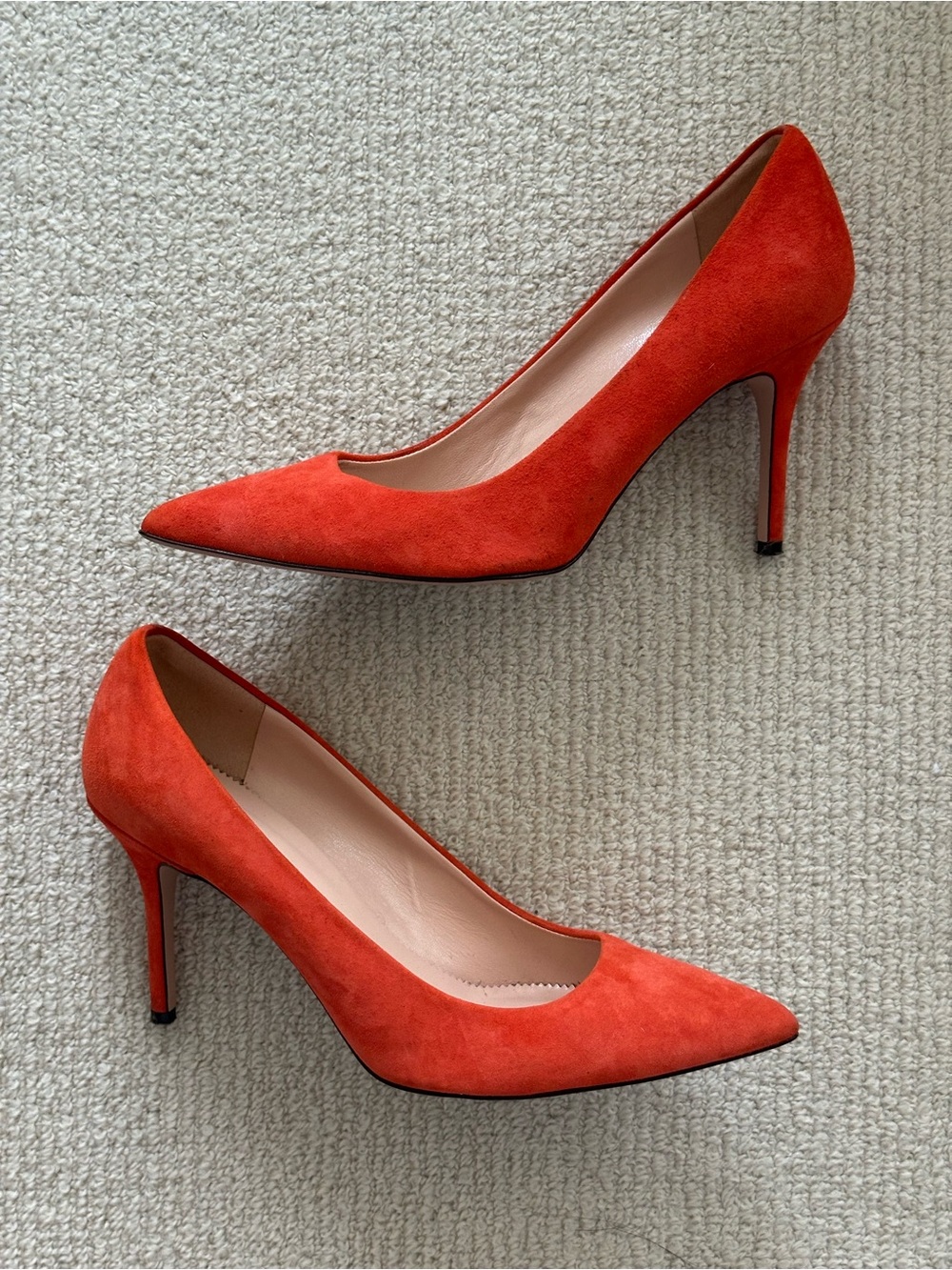 J.Crew Elsie Suede Pumps in Bright Cerise - EUC - Picture 3 of 7